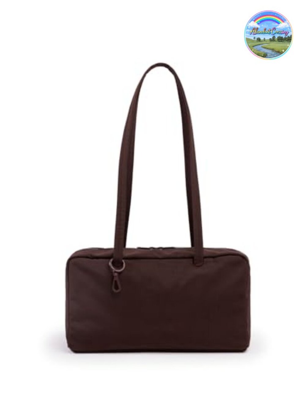 Recycled Nylon Bowler Bag with Shoulder Straps and Zip Pocket